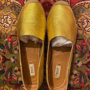 Bally Gold Espadrilles